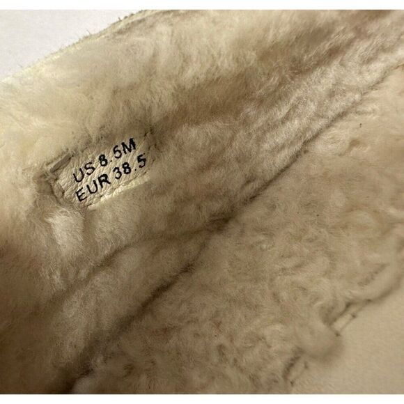 Vince Garvey II Lamb Fur Shearling Mules Slip-On Sneaker Tan Taupe Size 8.5 - Picture 4 of 6